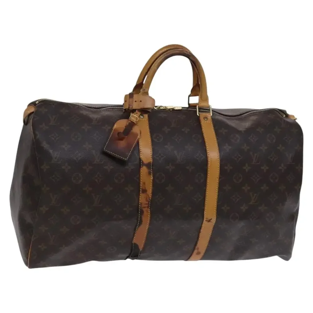 LOUIS VUITTON Monogram Keepall 55 Boston Bag M41424